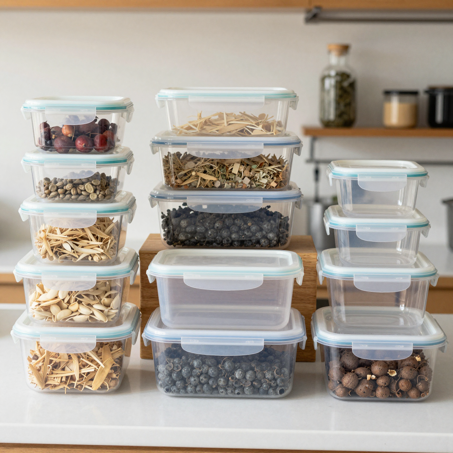 Plastic Dry Food Storage Containers