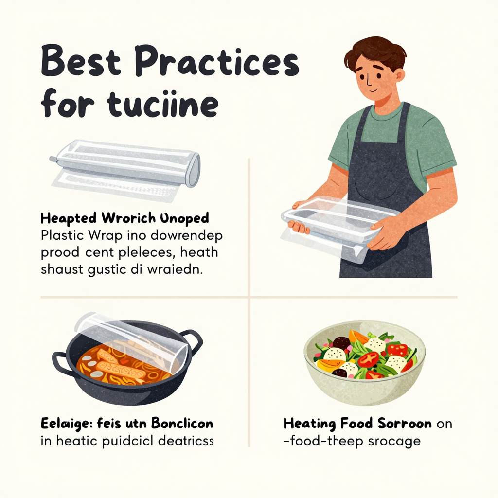 Best practices for using heated plastic wrap in food service
