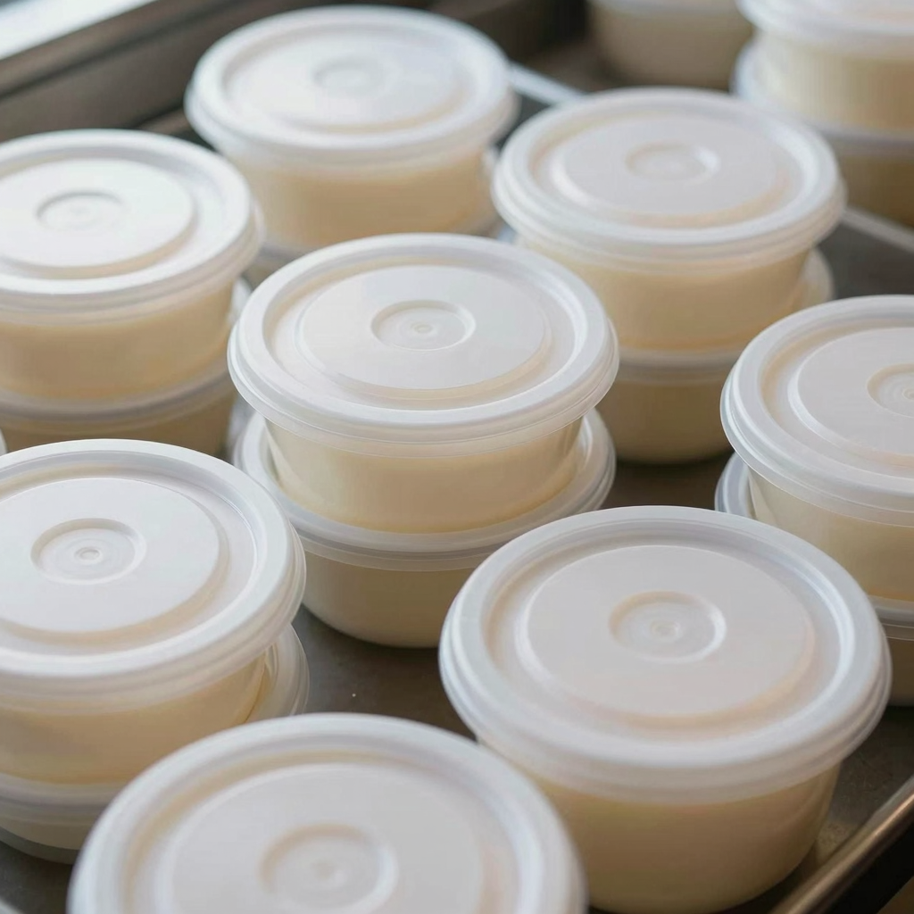 Various plastic bowls with lids