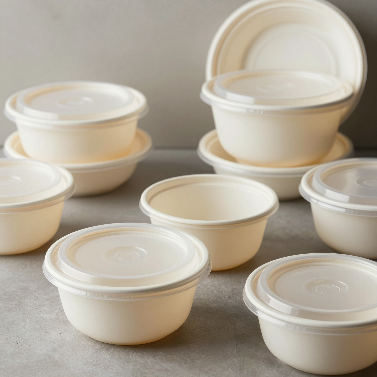 Disposable Plastic Bowls with Lids