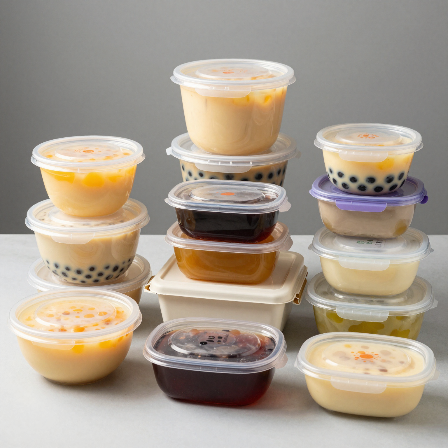 Image showcasing various types of plastic food containers suitable for food services