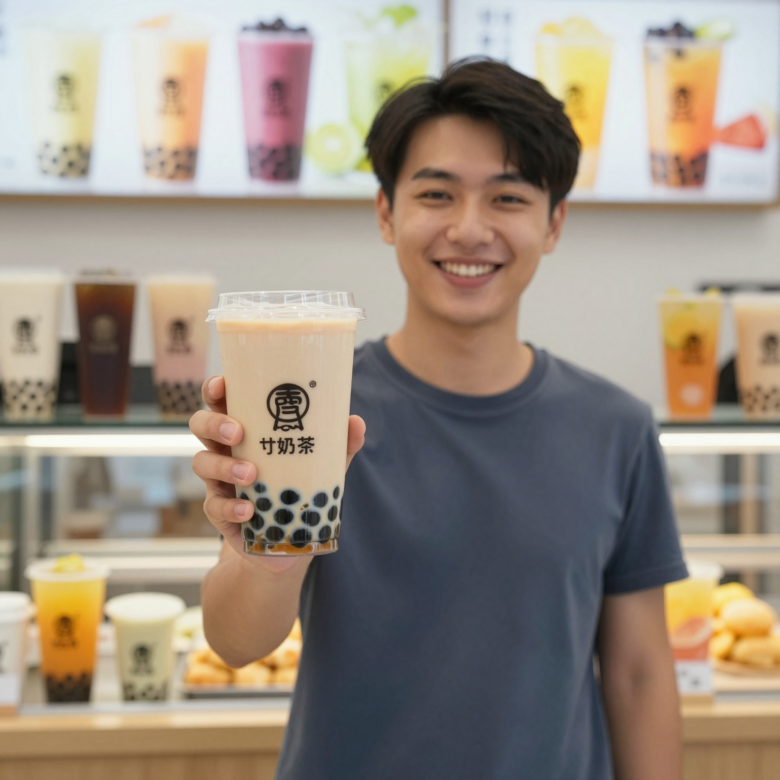 Happy Customer with Plastic Food Container