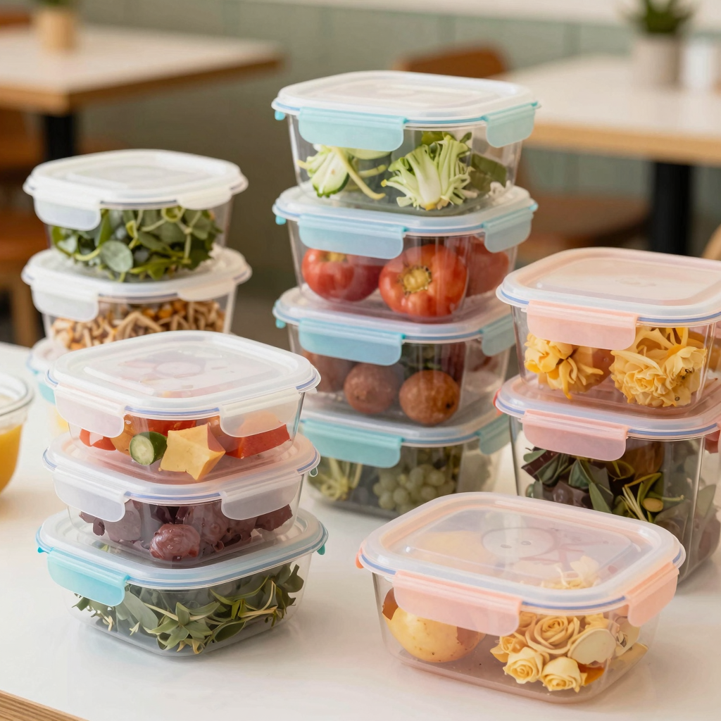 Plastic Hinged Food Containers