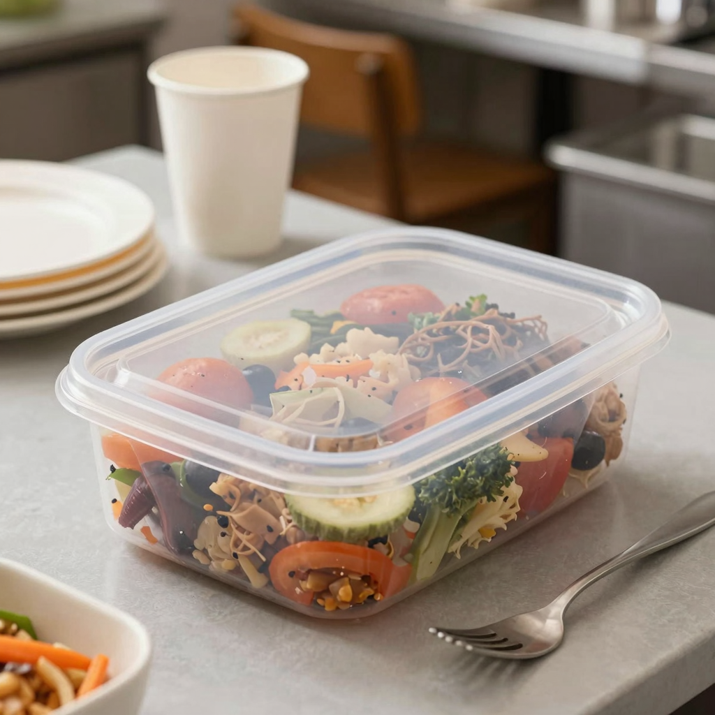 Rectangular Reusable Plastic Food Container