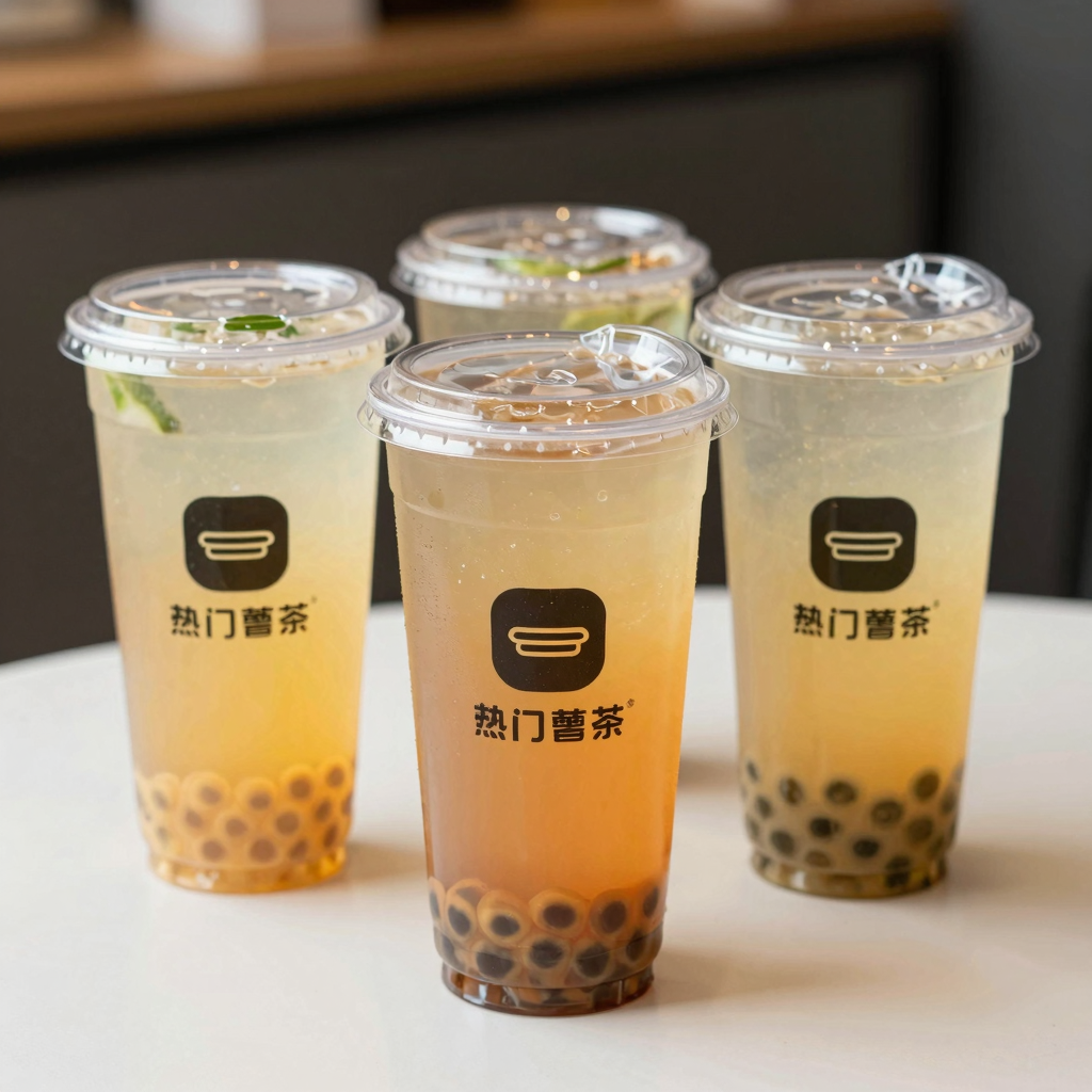 Clear Plastic Cups with Lids