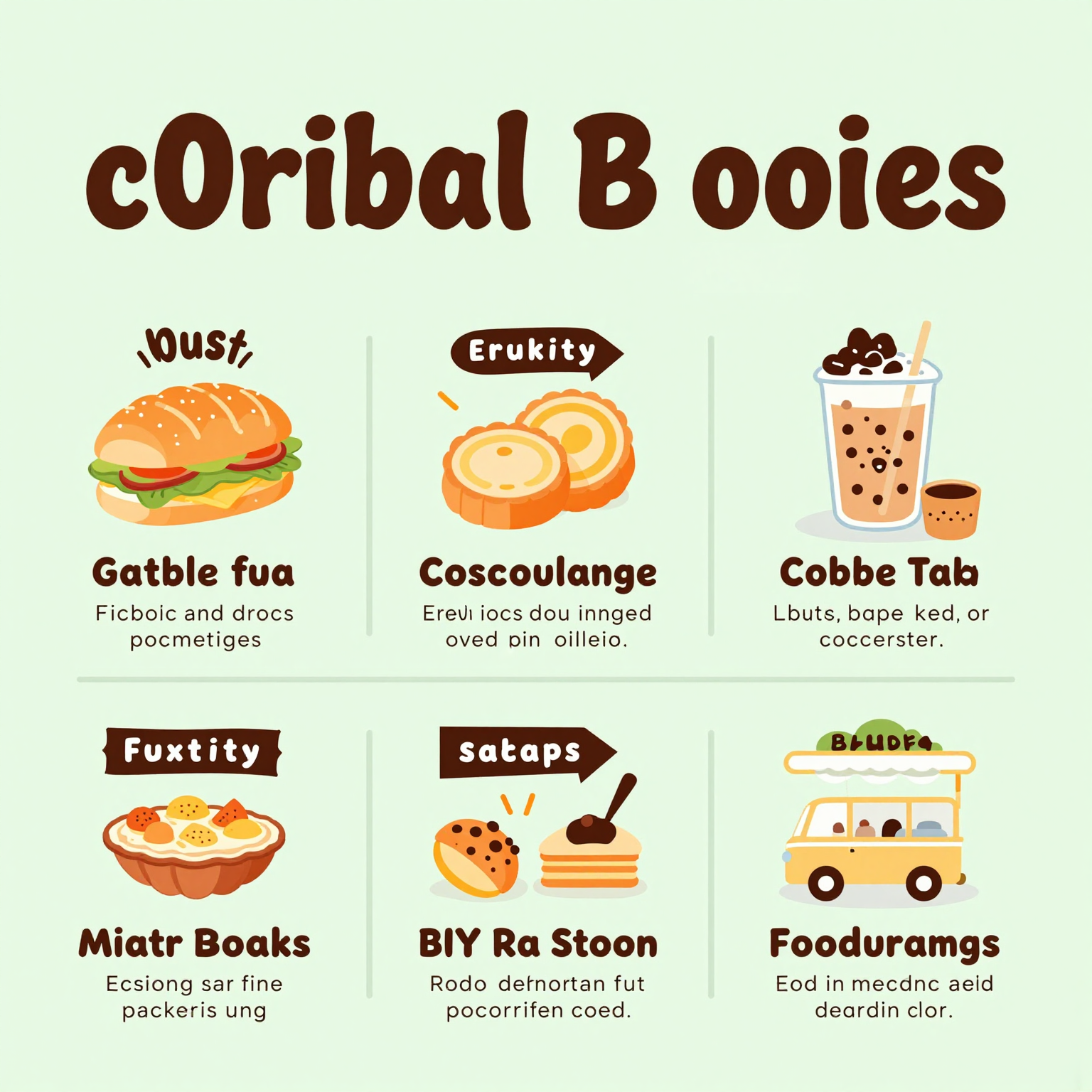 Infographic on font choices impact in food branding