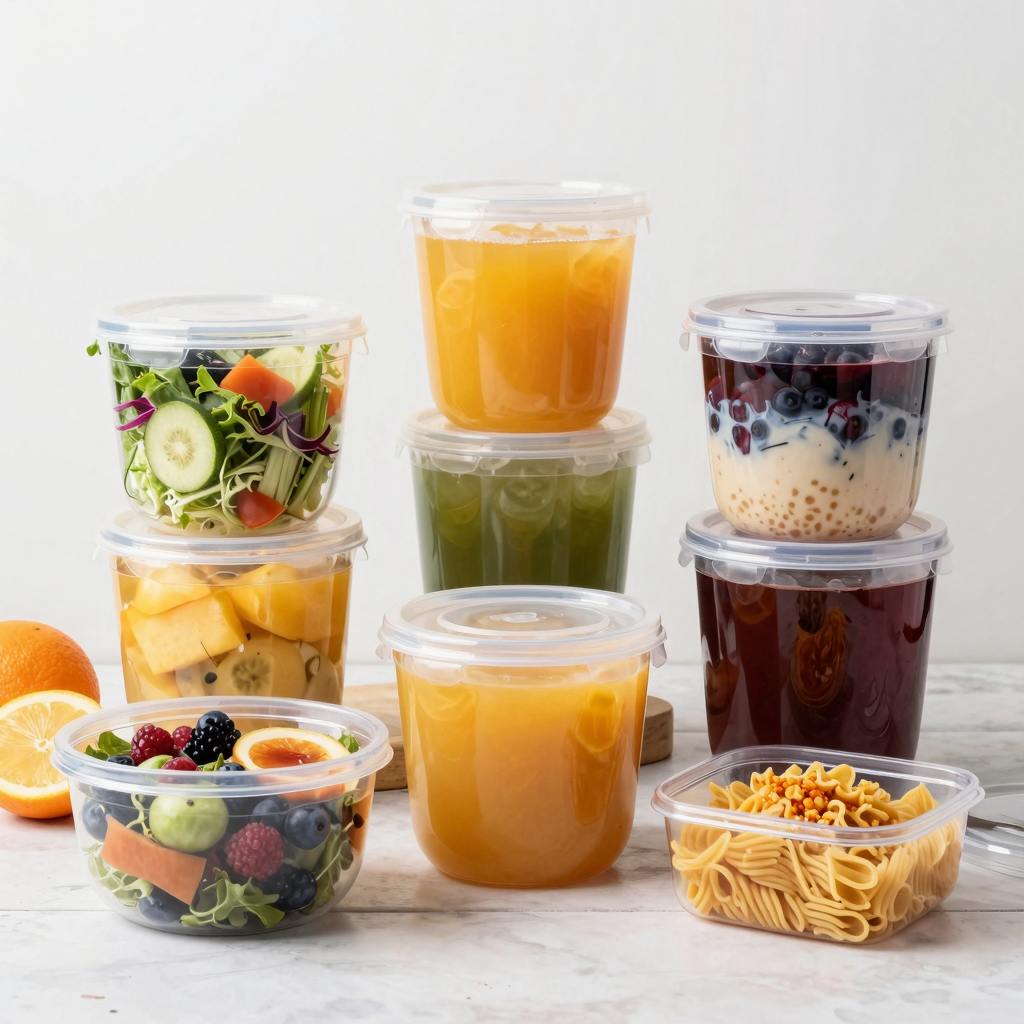 Versatile food and beverages stored in 3-gallon food grade plastic containers