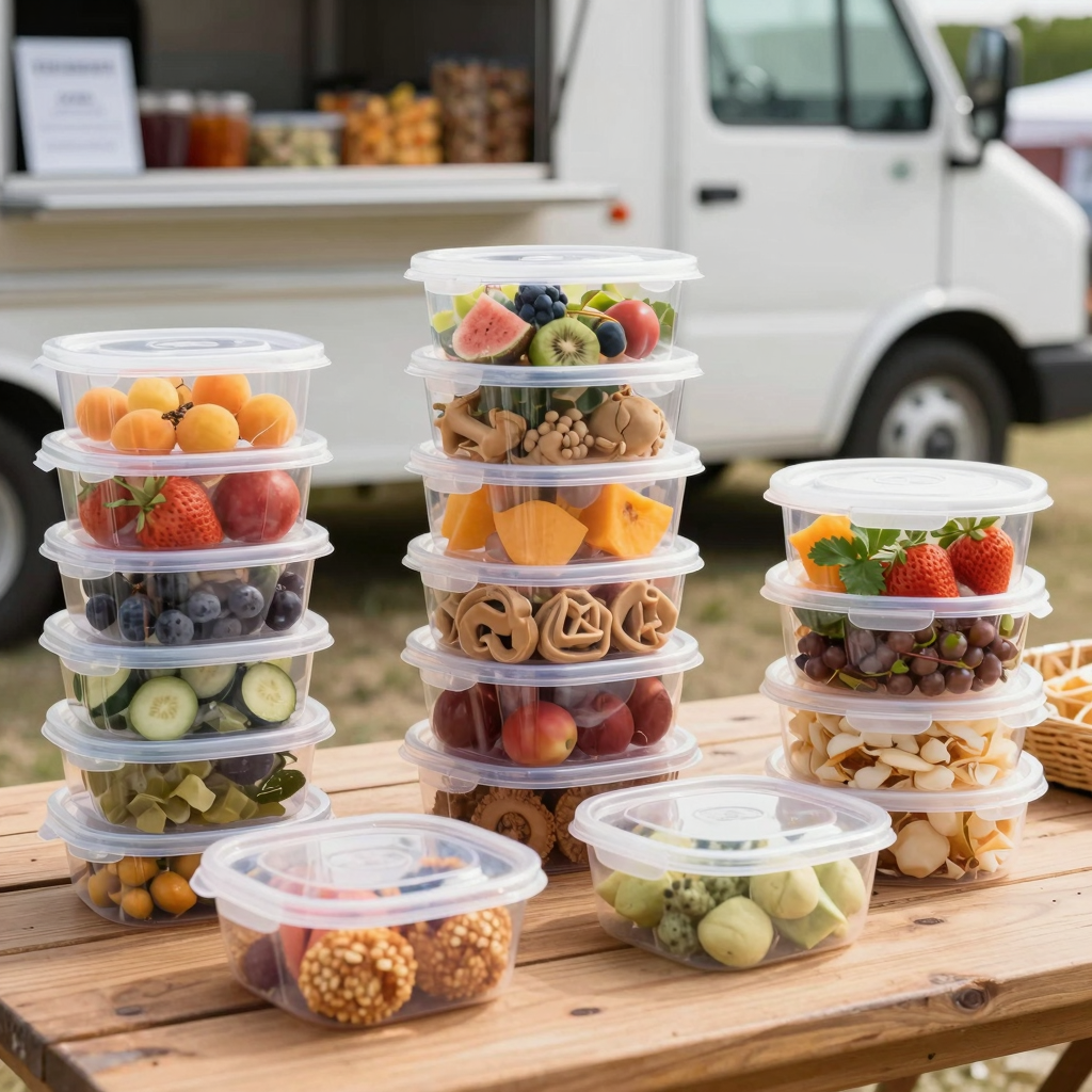 Bale Arm Plastic Food Containers