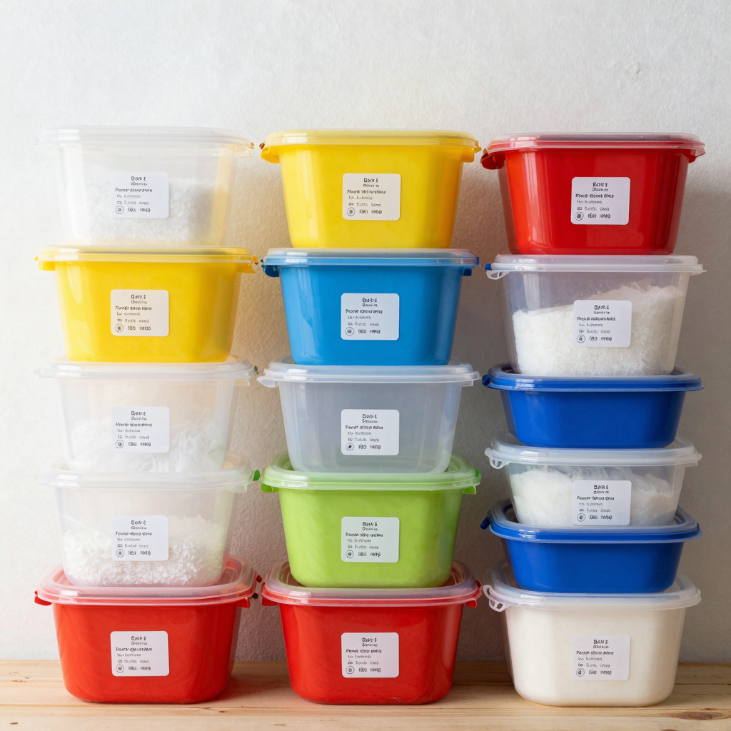 Various Bale Arm Plastic Food Containers