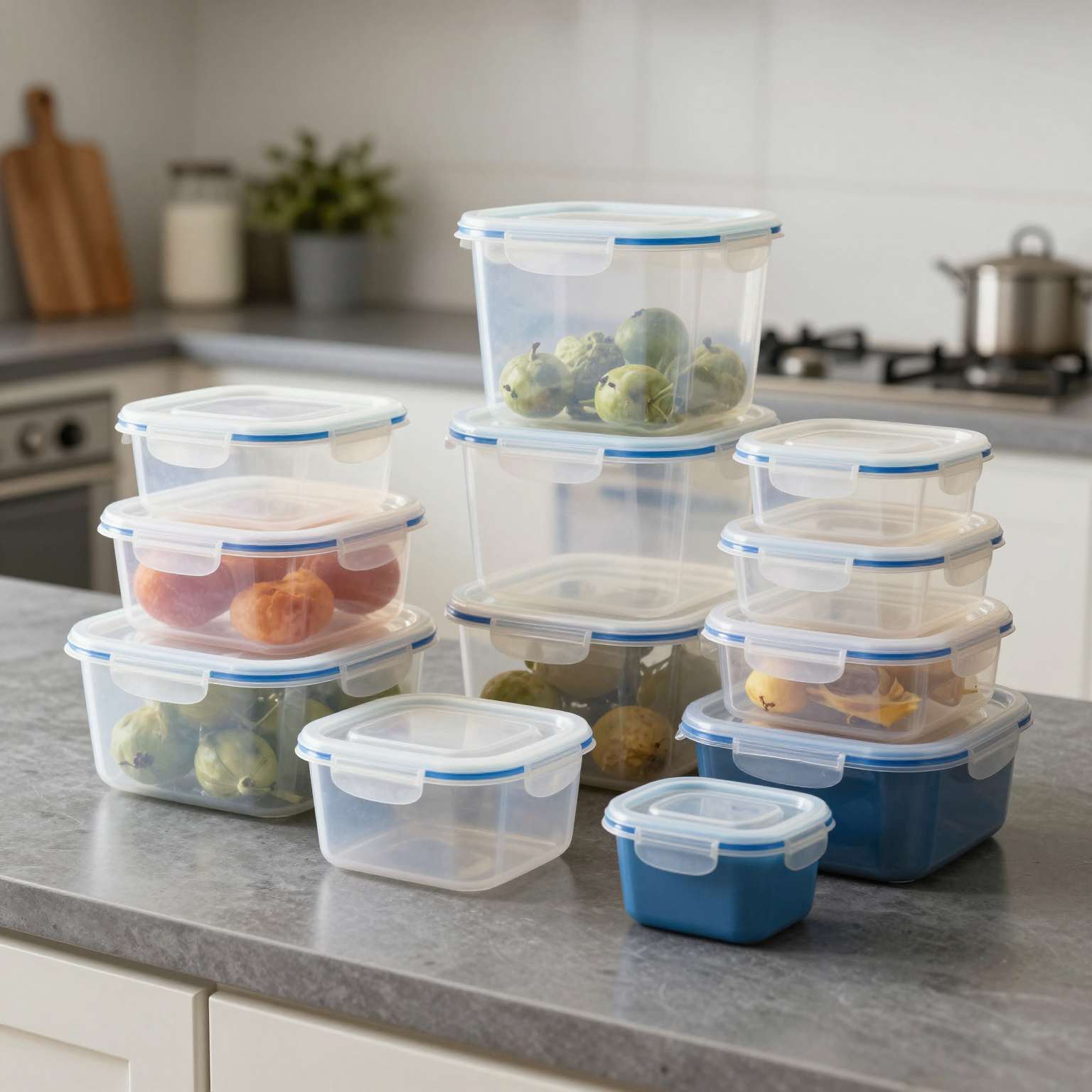 Variety of Rubbermaid Plastic Storage Containers