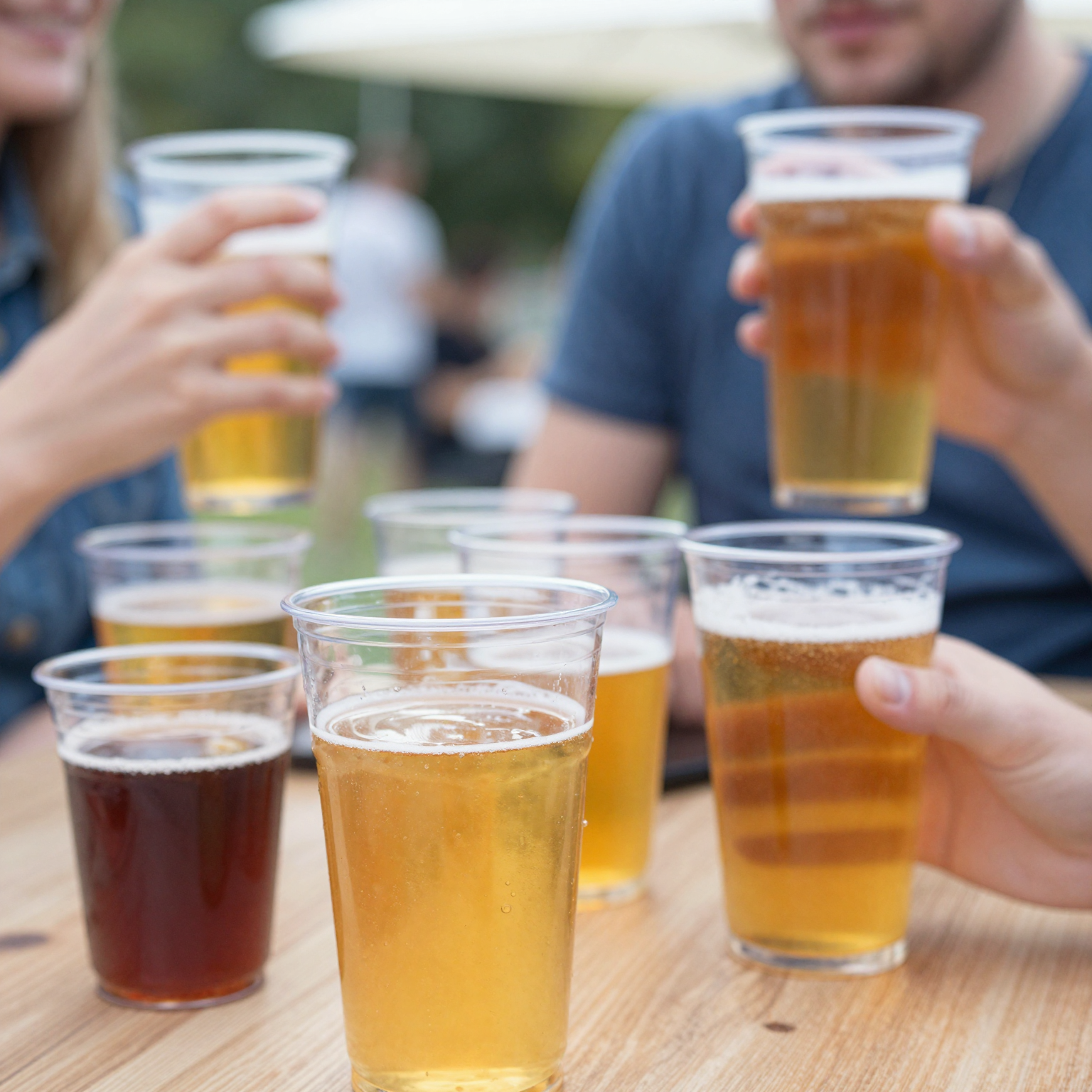 Clear Plastic Beer Cups