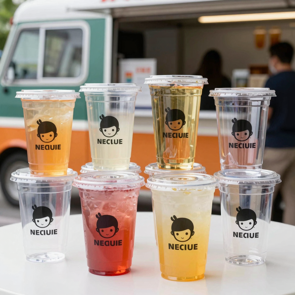 Colorful Plastic Clear Reusable Cups