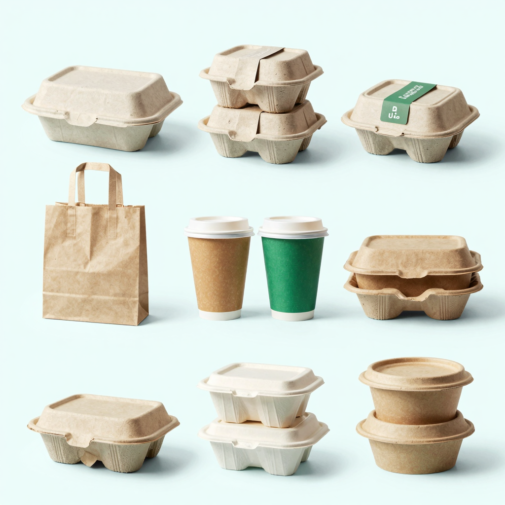 Examples of eco-friendly packaging options for food service