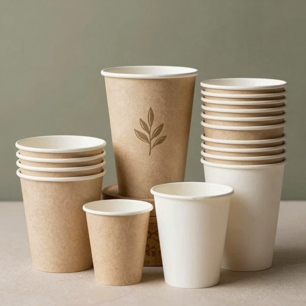 Eco-Friendly Unbleached Paper Cups