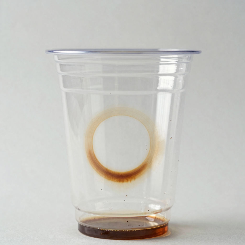 Coffee Stains on Plastic Cup
