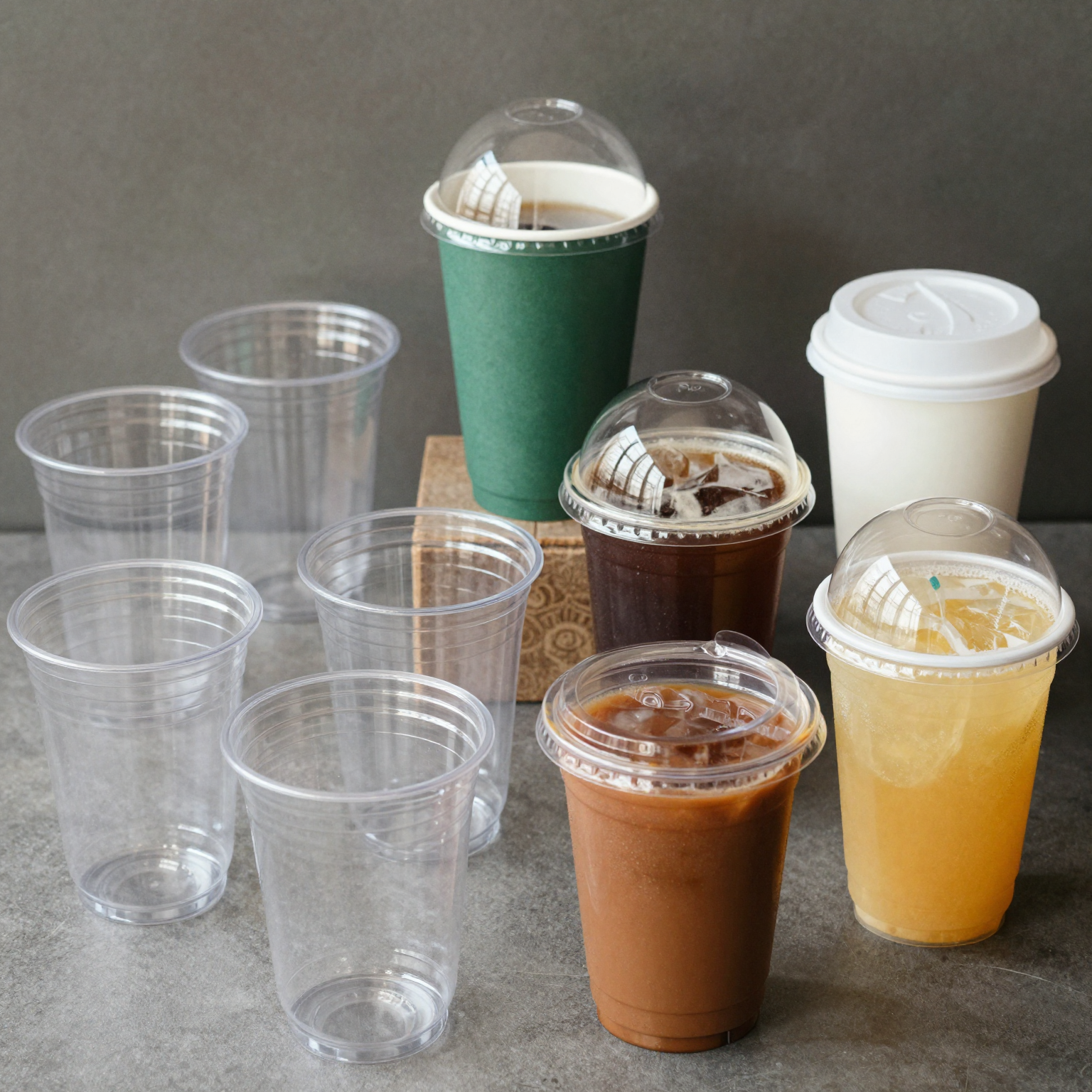 Various Types of Disposable Plastic Cups