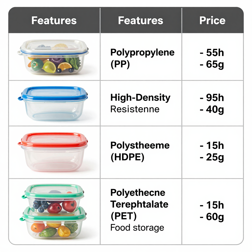 Comparison of Plastic Food Containers