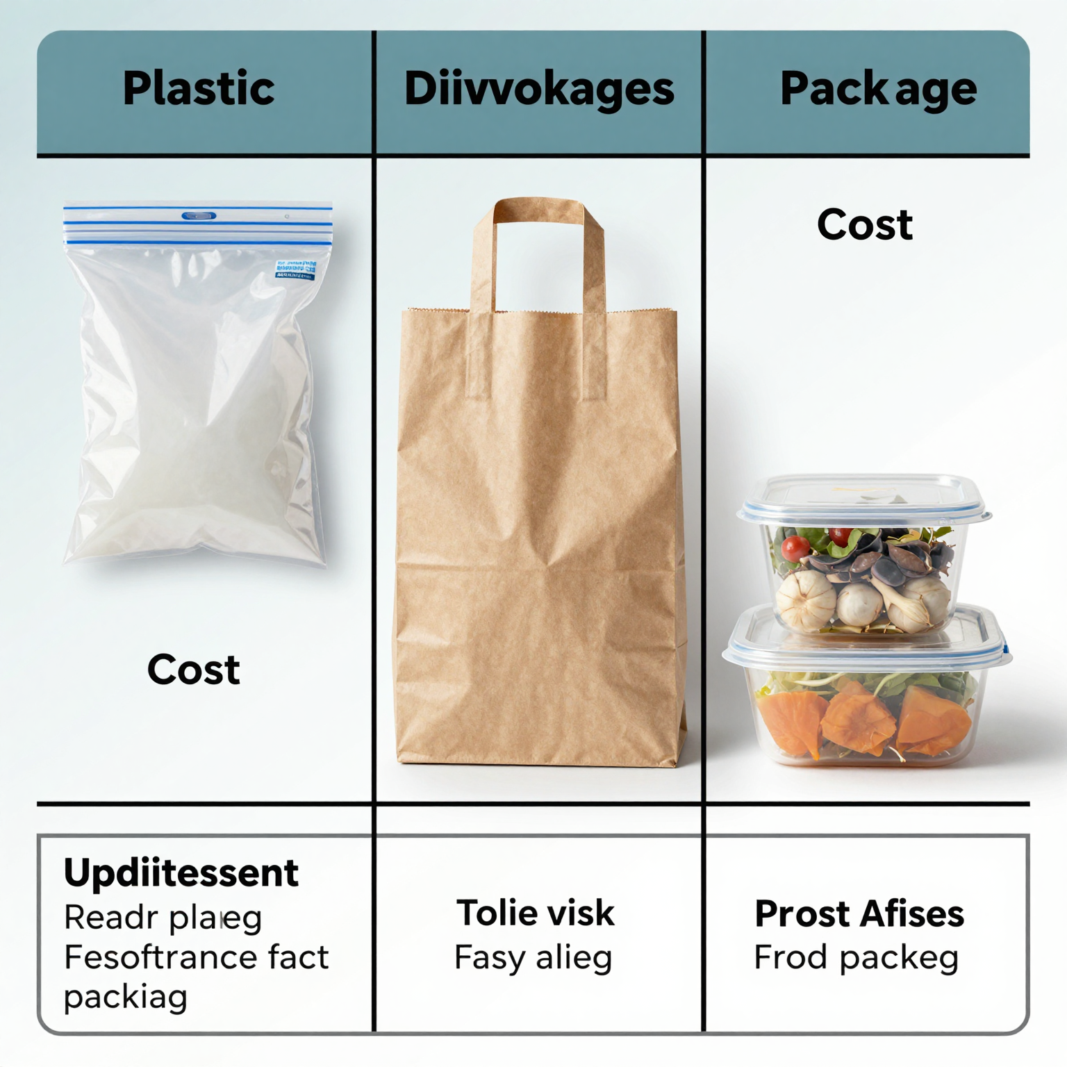 Comparison Table of Food Packaging Solutions
