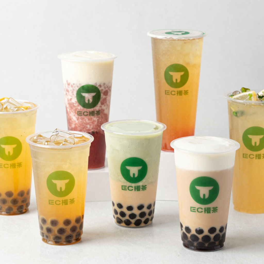 Eco-friendly disposable cups for bubble tea