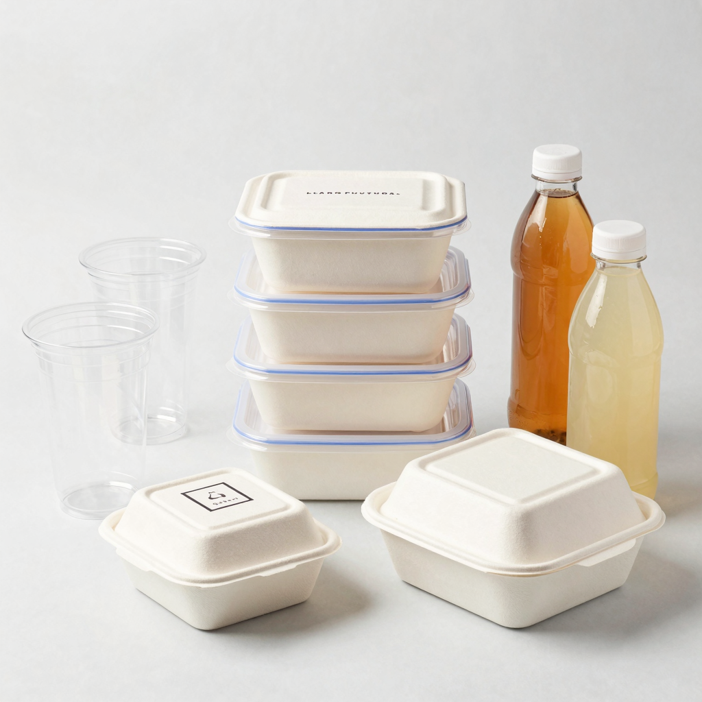 Various Types of Plastic Food and Beverage Containers