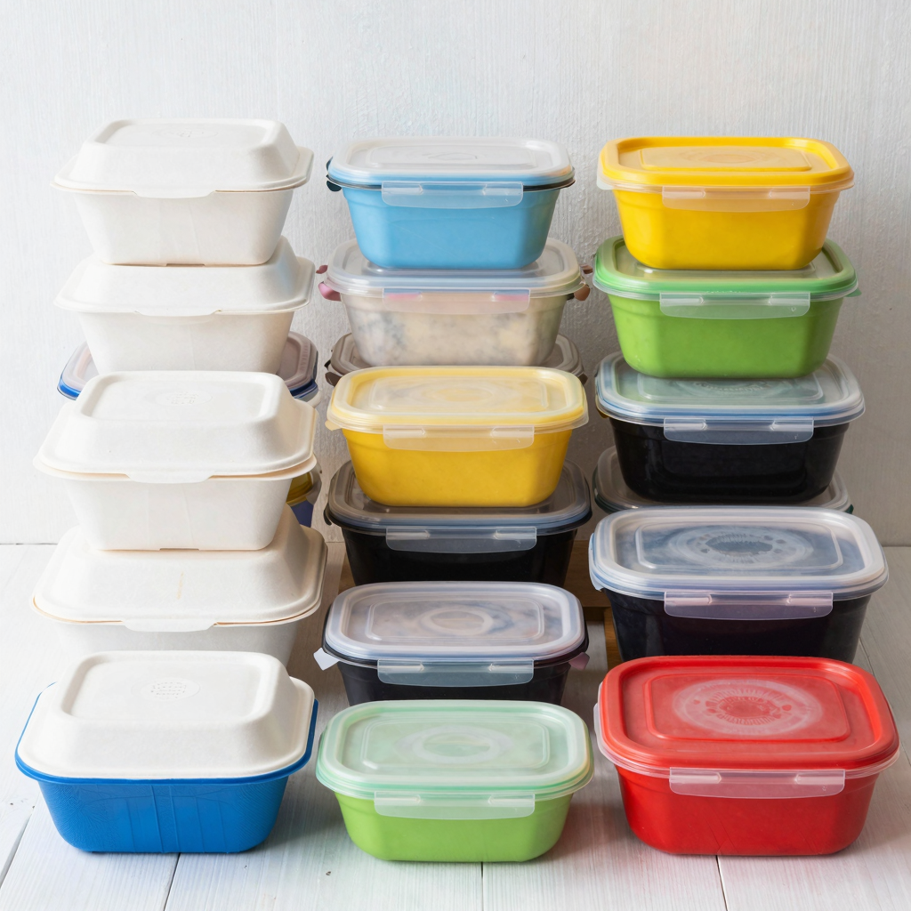 Diverse Plastic Food Containers