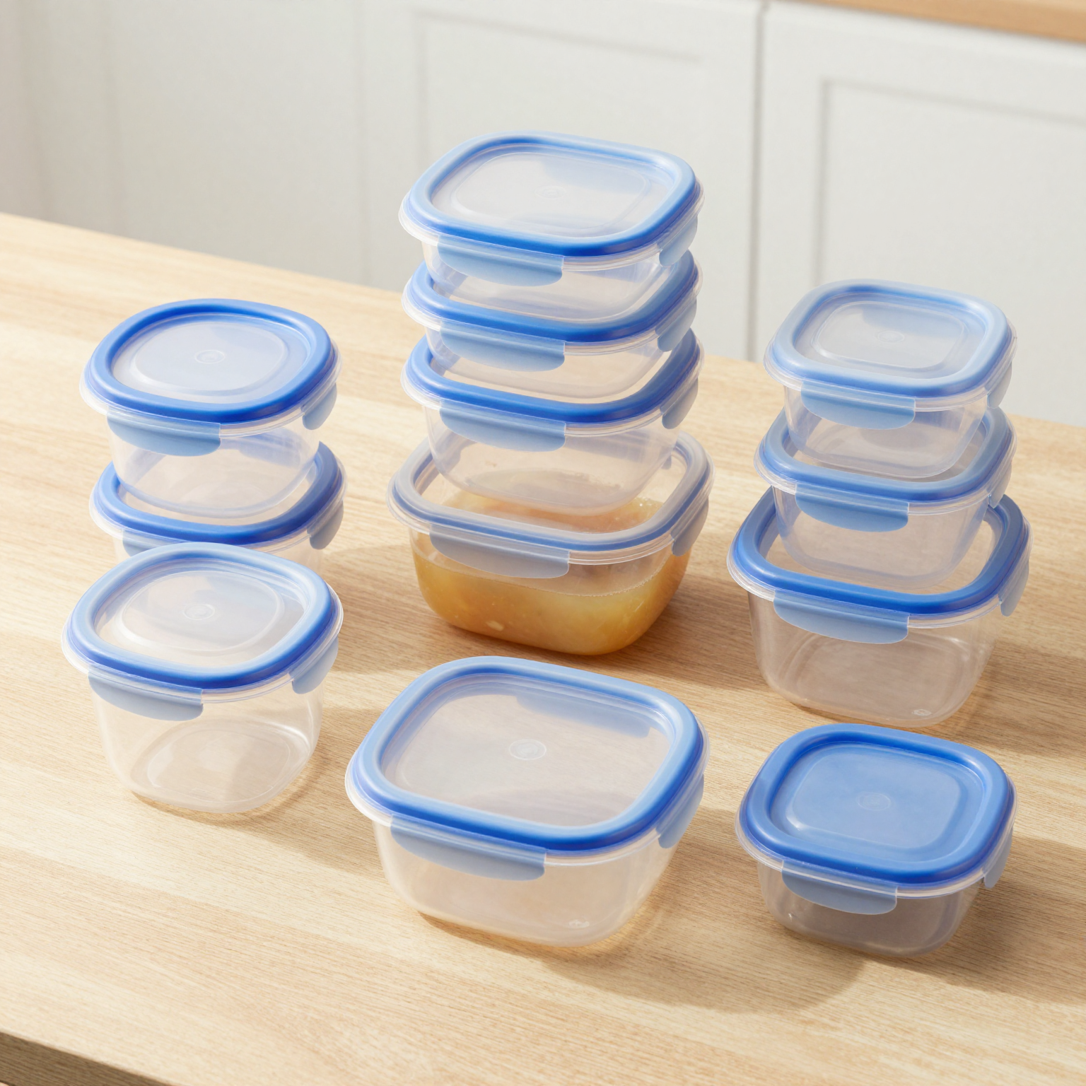 High-quality clear plastic food containers with secure lids for commercial use