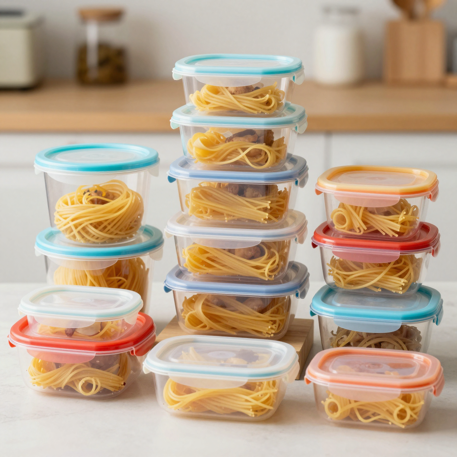 Plastic Food Storage Containers for Spaghetti