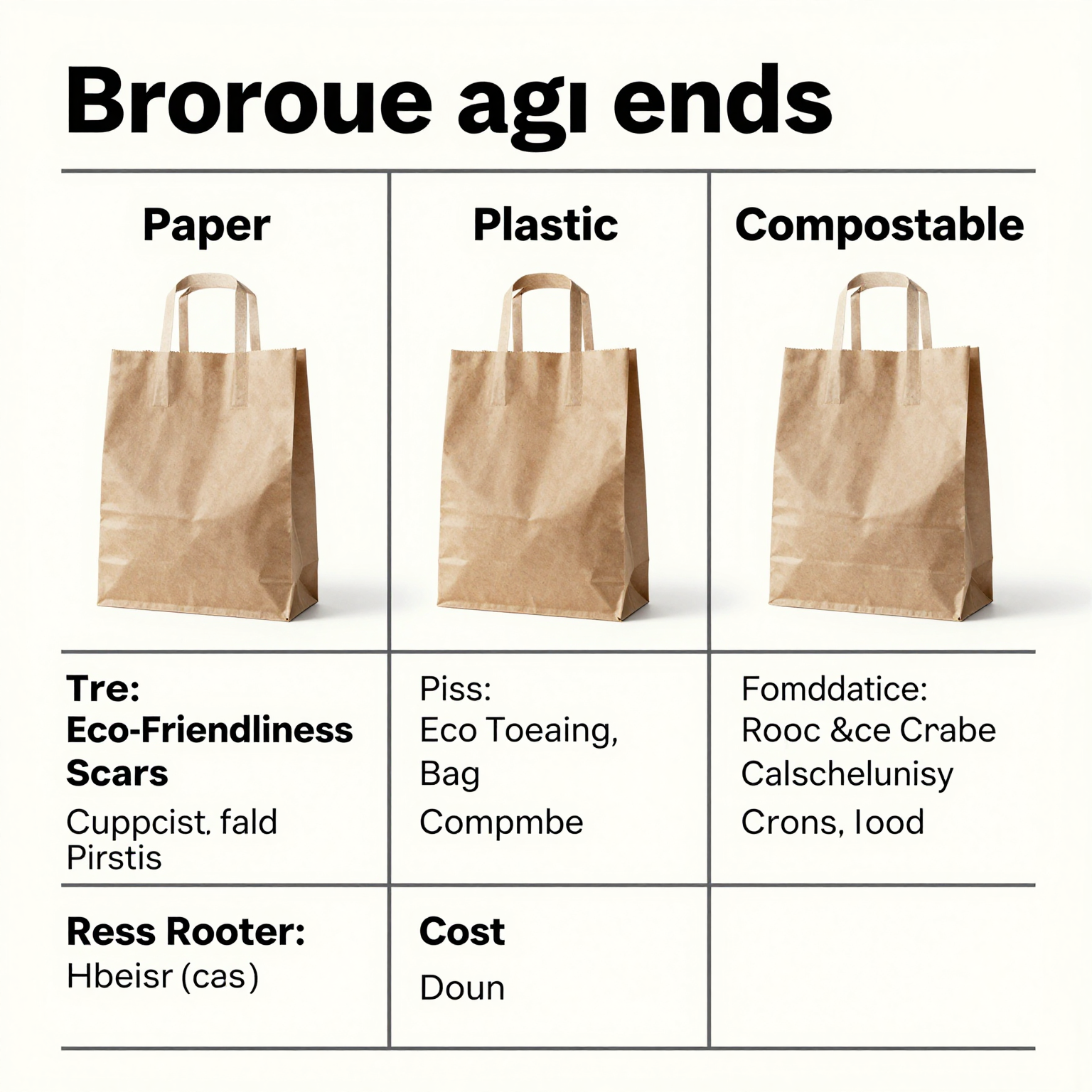 Takeout Bag Comparison Table