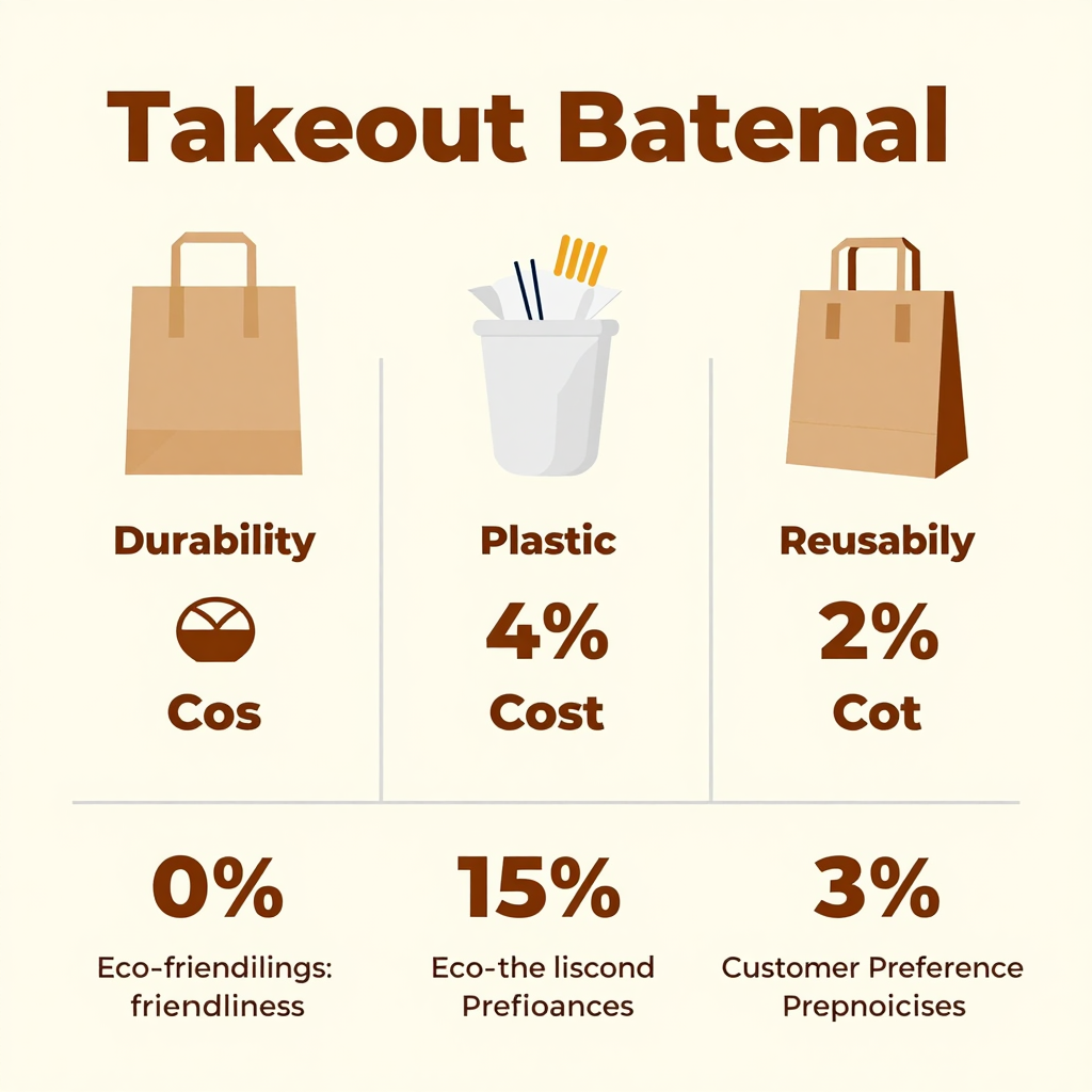 Takeout Bag Materials Comparison Infographic