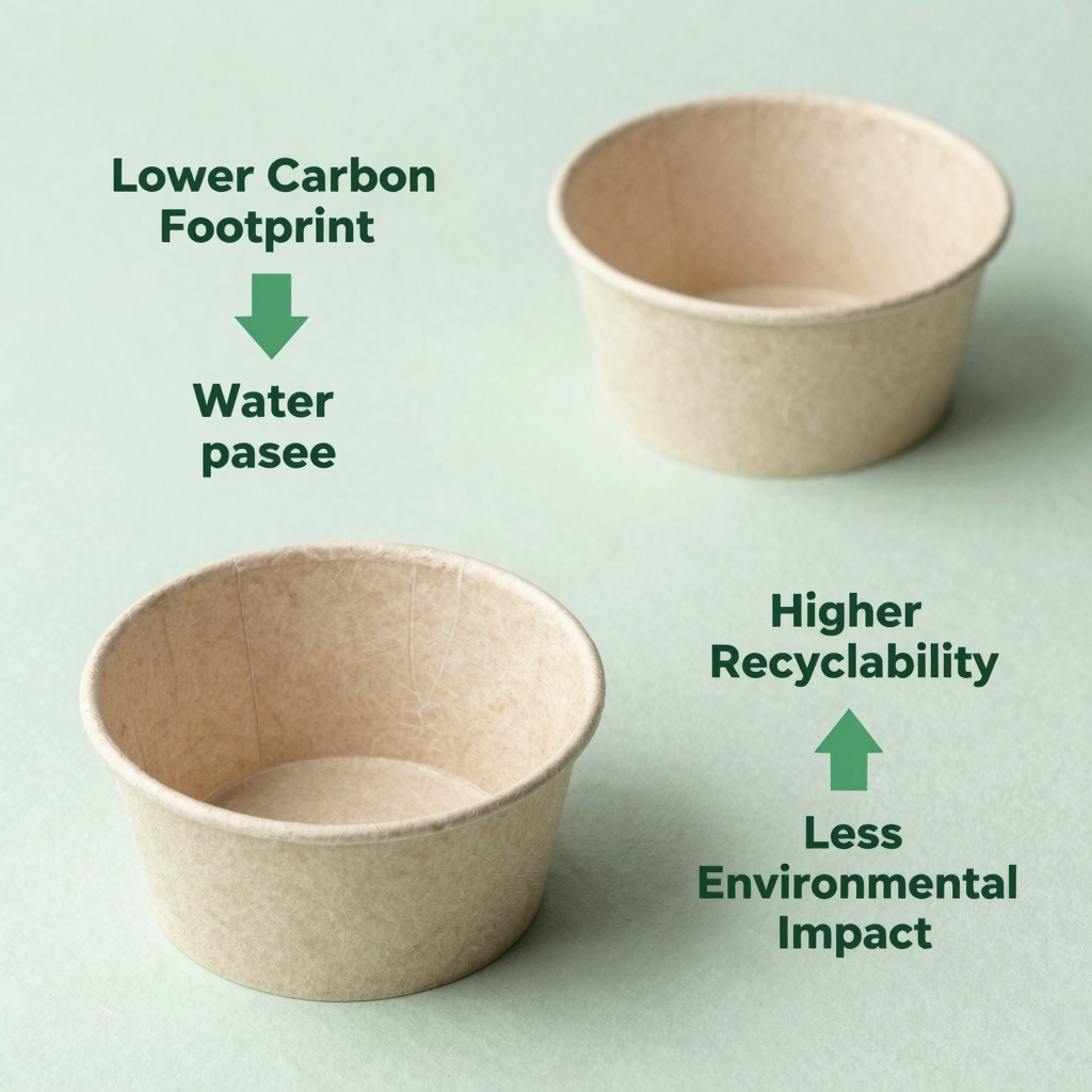 Environmental impact of water based paper bowls