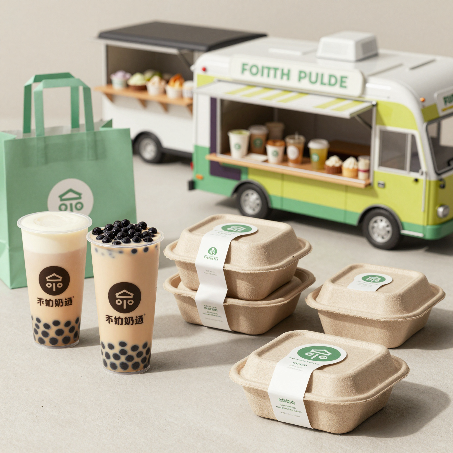 Modern Food Packaging Scene