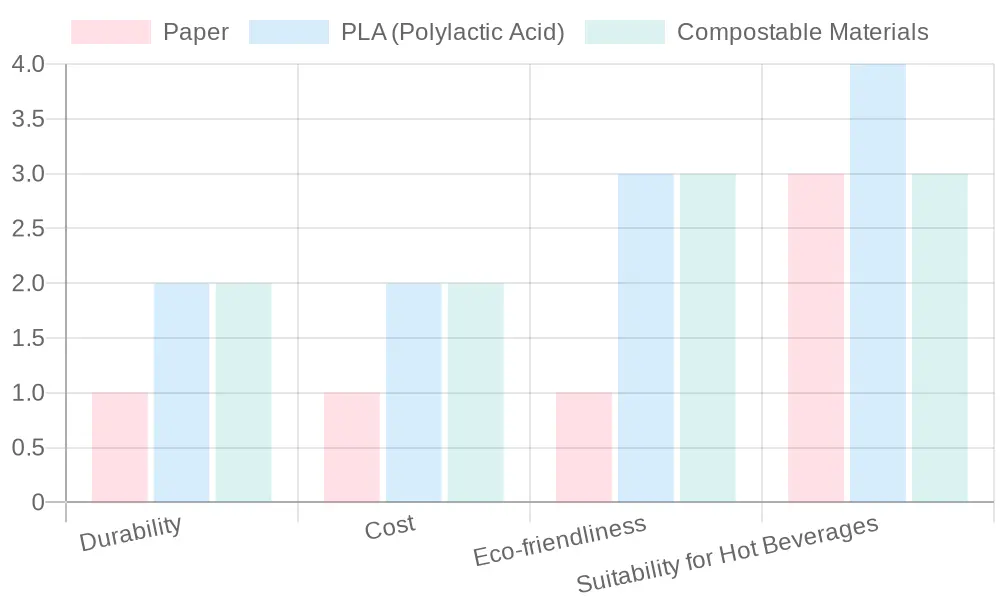 Comparison of Materials for Beverage Cups