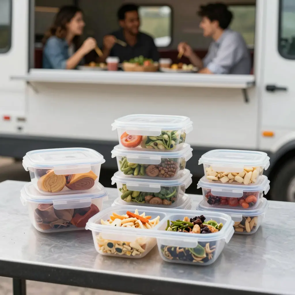 Three Compartment Food Containers