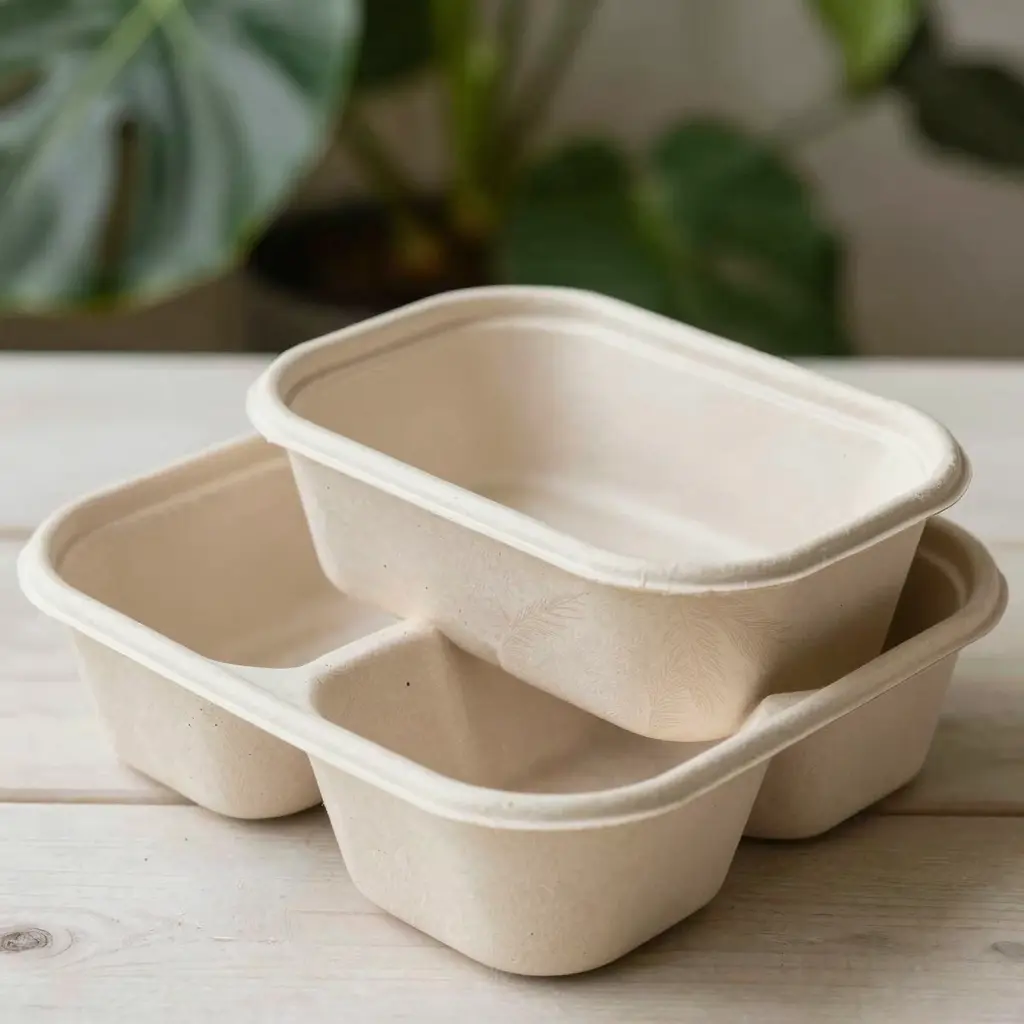 Eco-Friendly Disposable 3 Compartment Container