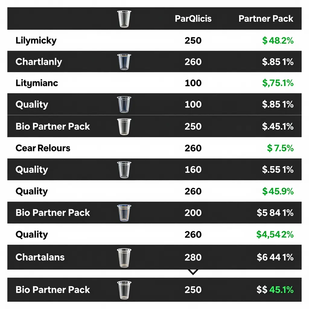 Comparison Table of Suppliers