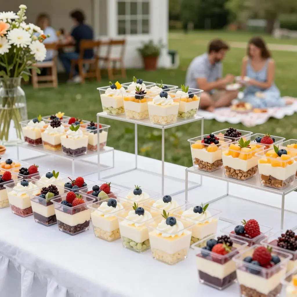 Clear Plastic Square Mousse Dessert Cups