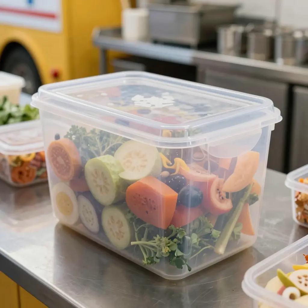 Large Plastic Containers in Use