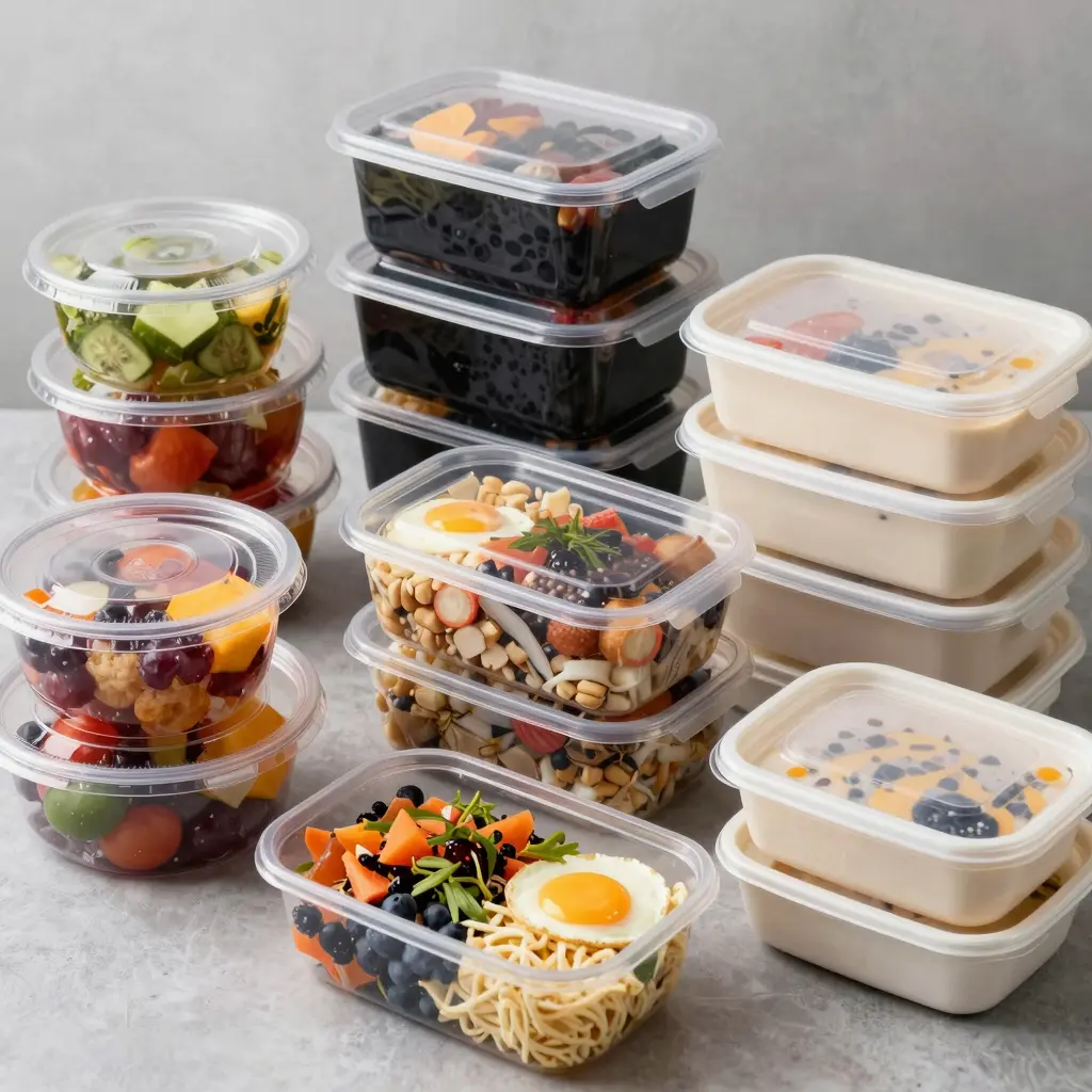 Various Types of Plastic Food Containers