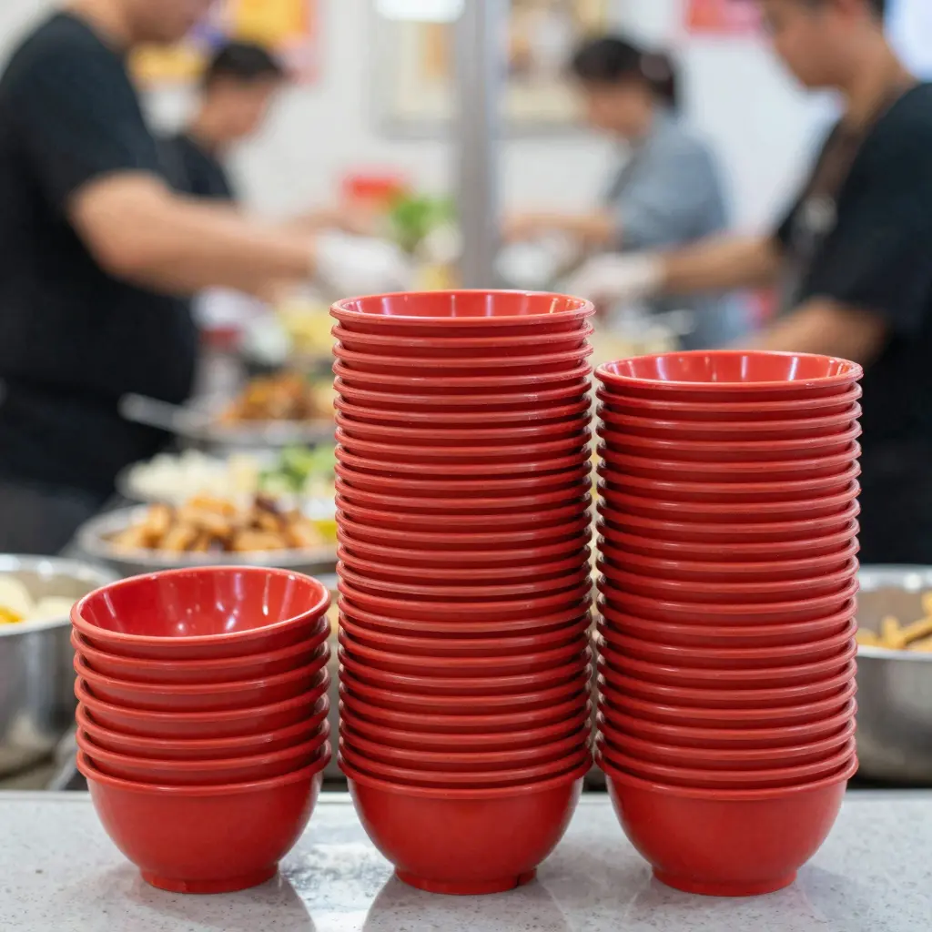 Red Small Plastic Bowls
