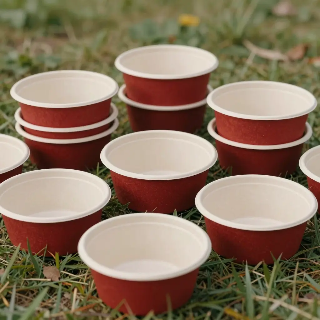 Eco-Friendly Red Bowls