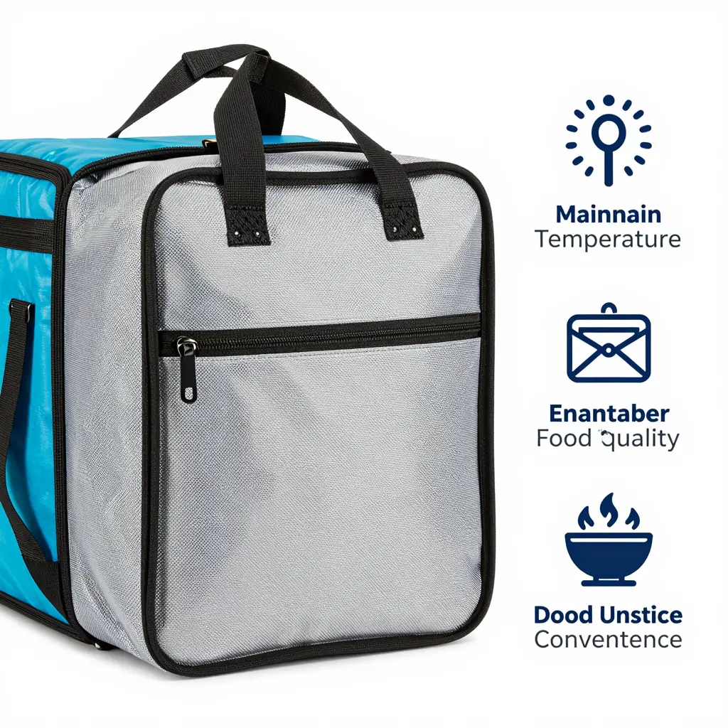 Infographic showcasing benefits of insulated food bags
