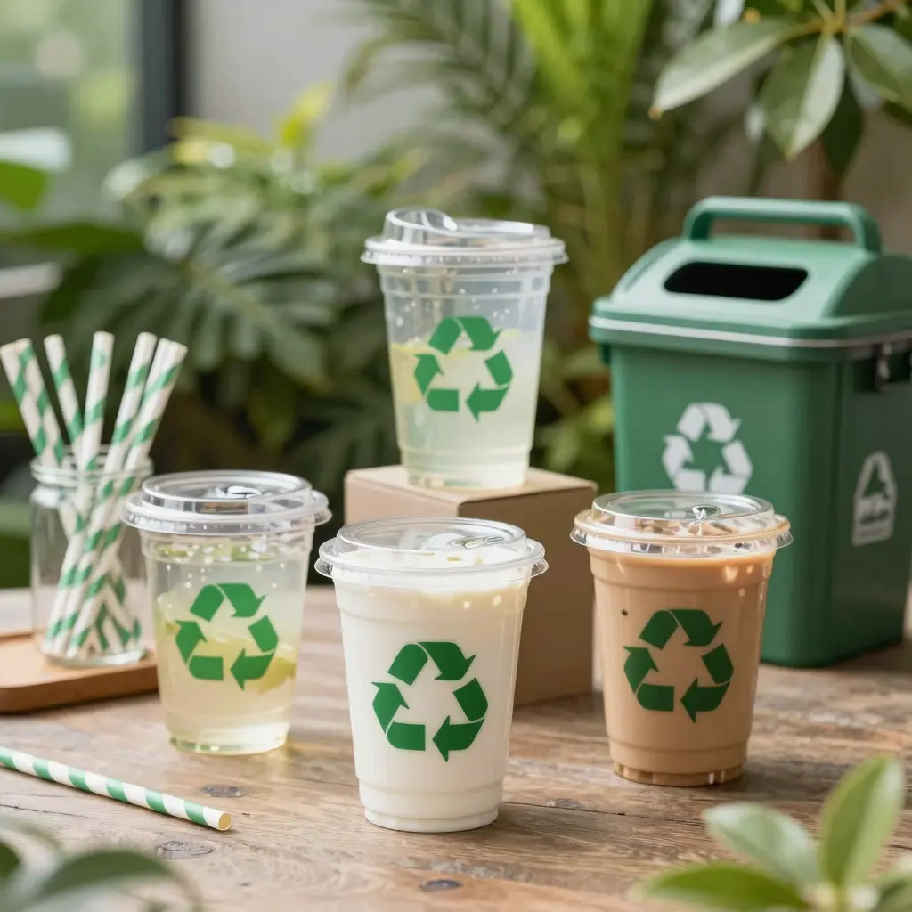 Eco-friendly disposable clear plastic cups