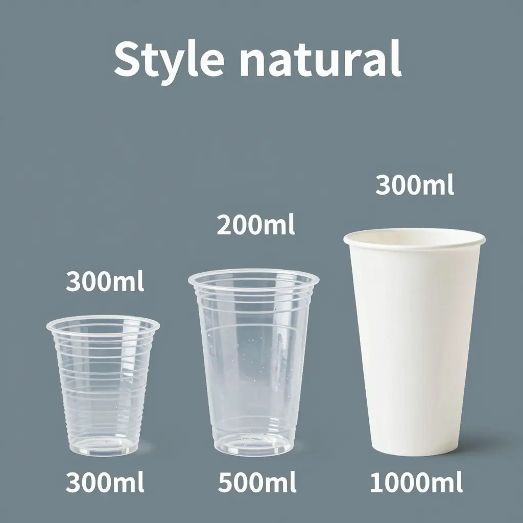 Infographic of Disposable Plastic Cup Sizes