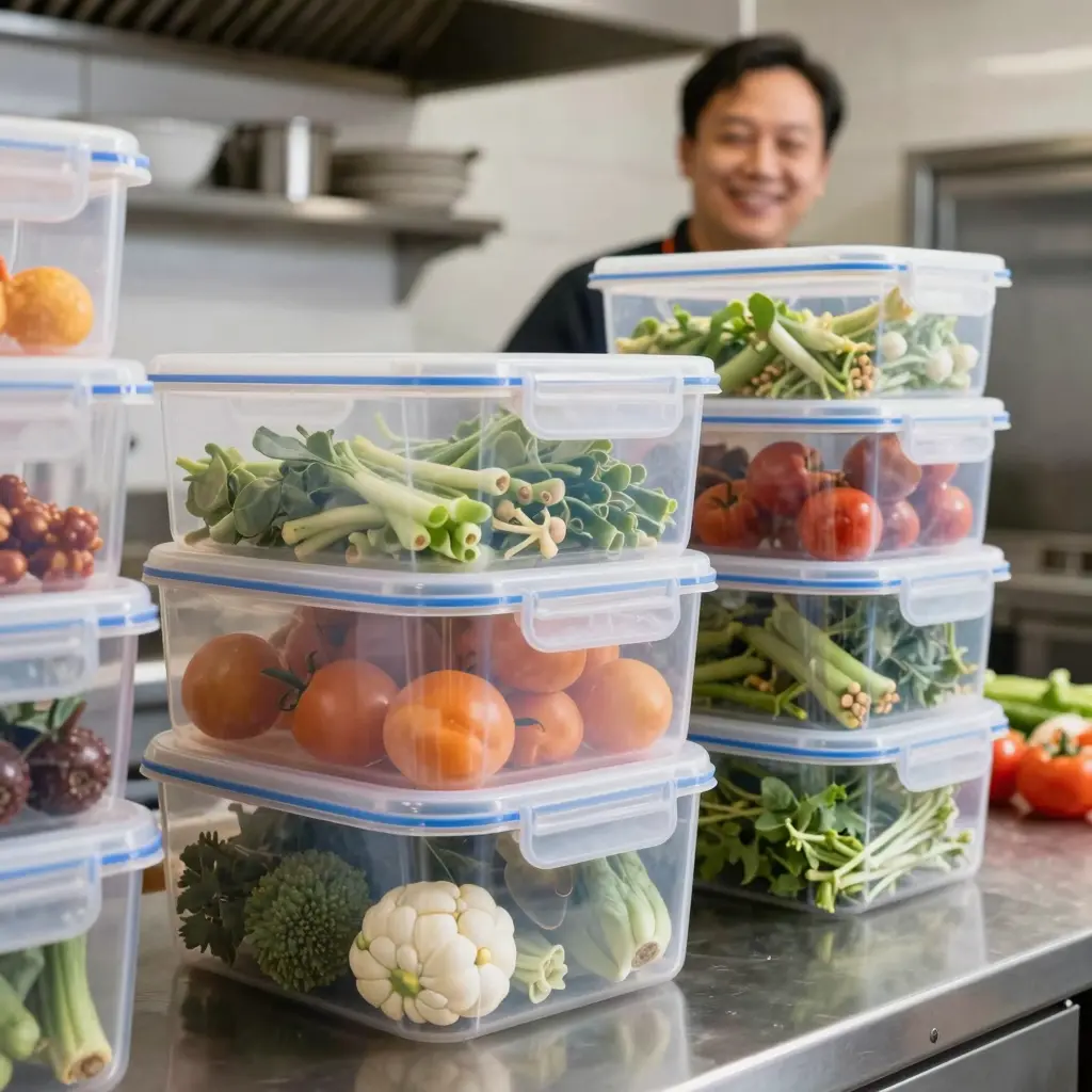 Large 10x10 Plastic Food Storage Containers