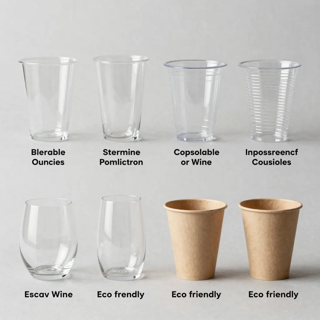 Infographic of Different Disposable Plastic Cups