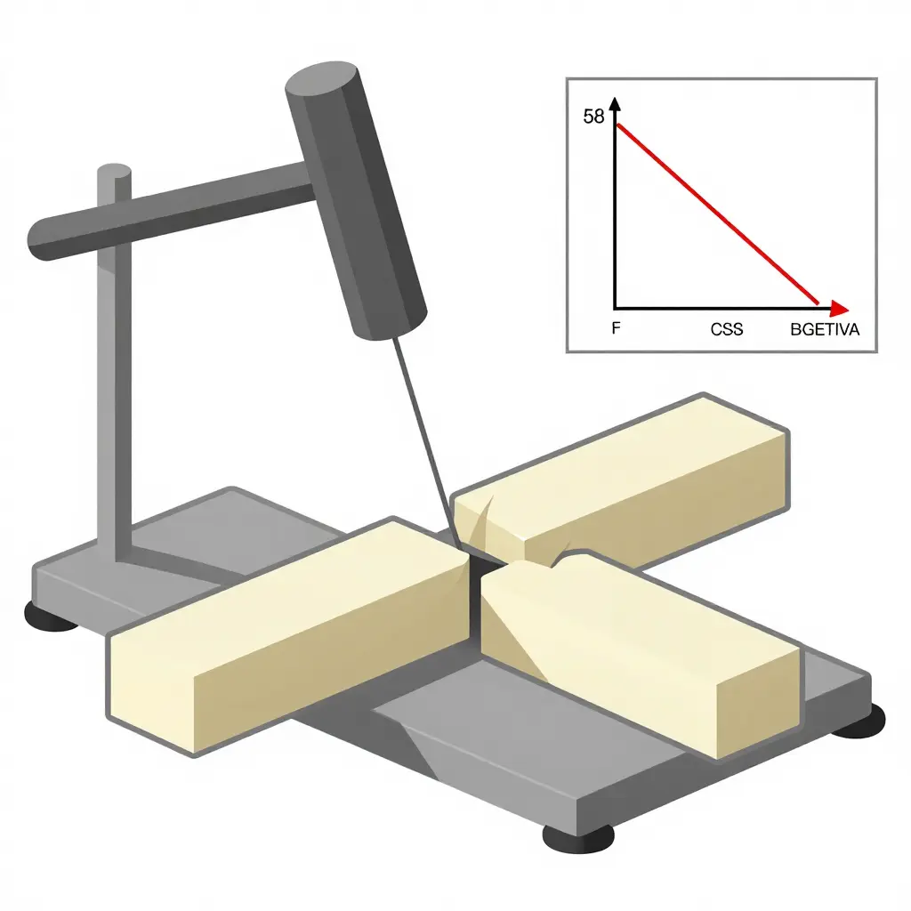 Notched impact test showing how a polymer specimen is struck to measure low-temperature toughness