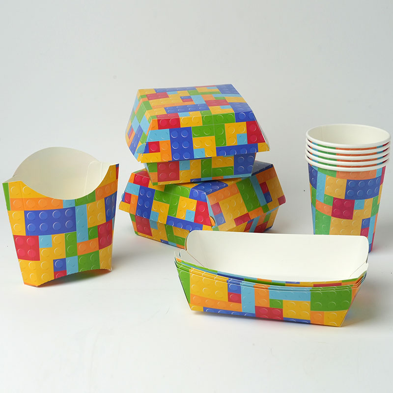 Custom Takeaway Packaging Supplies Disposable Tableware For Theme Party - Image 3