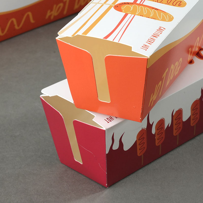 Food Grade Hot Dog Takeaway Box Biodegradable Hot Dog Box Packaging - Image 3