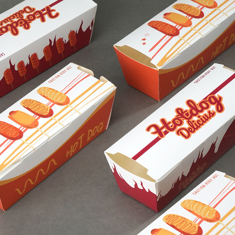Food Grade Hot Dog Takeaway Box Biodegradable Hot Dog Box Packaging - Image 5