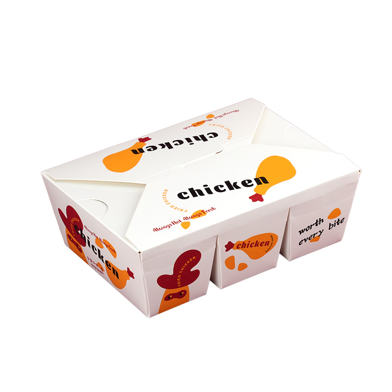 Eco-Friendly Disposable 3-Compartment Food-Grade Packaging Box for Fast Food High-Quality Takeout Boxes for Fried Chicken French Fries Packaging - Image 4